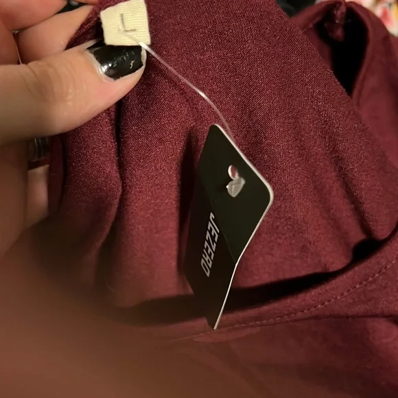 NWT Maroon Long Sleeve Blouse - Picture 2 of 3
